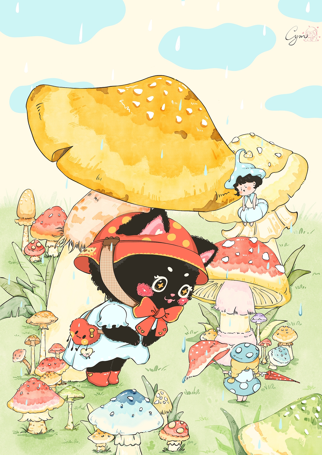 🍄试一下新的涂色工具（图ZNDA5OTQzMjI4） - 艺术插画 - 站酷设计师幼橘儿原创素材 - 站酷ZCOOL