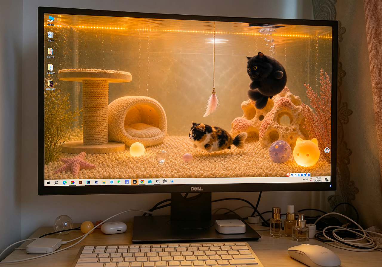《猫猫鱼水族馆》｜动态桌面壁纸设计（图ZNDA5OTY1MzY0） - AI作品 - 站酷设计师小柏同学原创素材 - 站酷ZCOOL