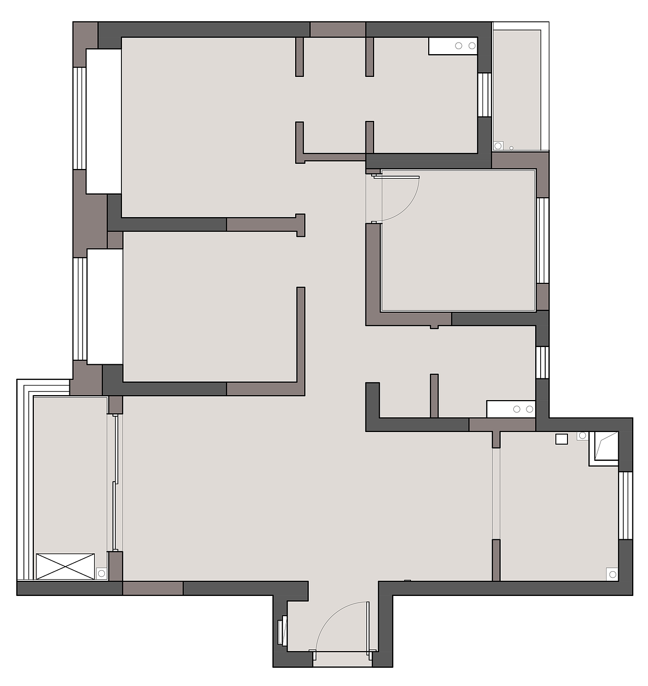 木色柔光漫满屋,96㎡治愈系中古奶油居所(图ZNDA5OTgyMDUy) - 家装设计 - 站酷设计师南京可米设计原创素材 - 站酷ZCOOL