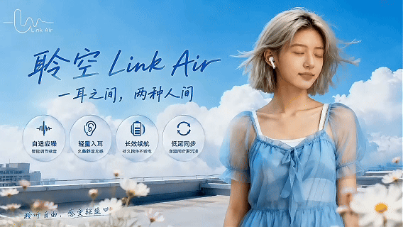 《聆空 Link Air无线式耳机》叙述型TVC广告（图ZNDEwMDAxODAw） - 宣传片 - 站酷设计师inmyfeeling原创素材 - 站酷ZCOOL