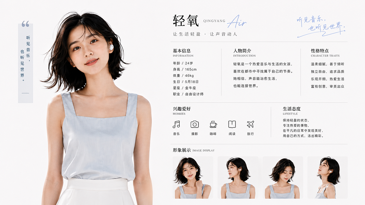 《听见音乐,也听见世界》|轻氧 AIGC 商业广告全案(图ZNDEwMDA2MDY0) - AI作品 - 站酷设计师钰欣1原创素材 - 站酷ZCOOL
