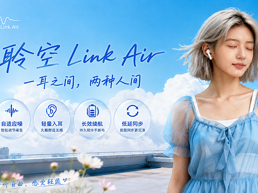 《聆空 Link Air无线式耳机》叙述型TVC广告
