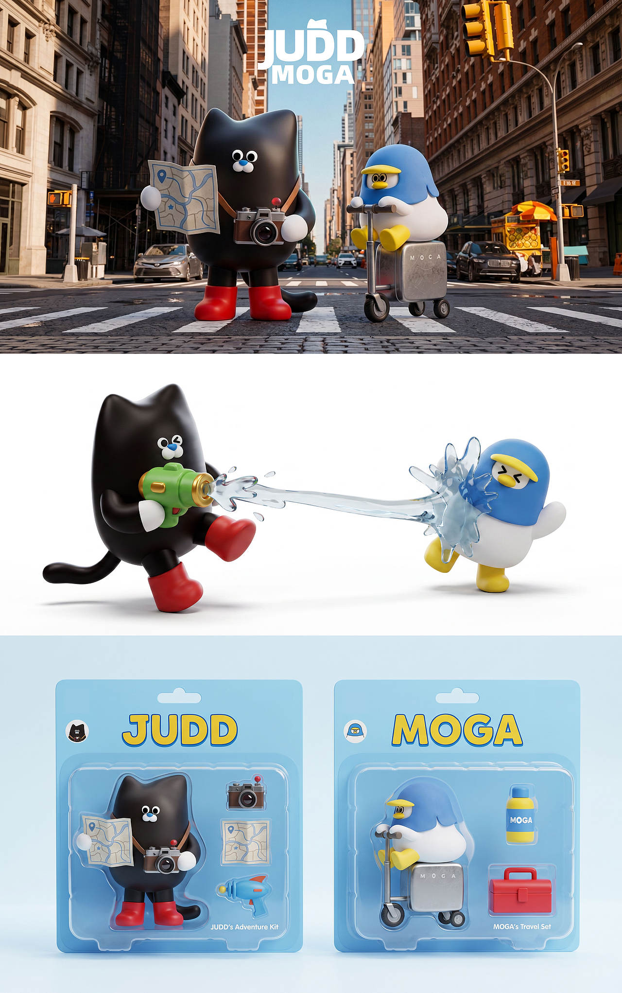 趣味原创IP—JUDD和MOGA(可授权)（图ZNDEwMDA3ODIw） - IP形象 - 站酷设计师怪肉肉RORO原创素材 - 站酷ZCOOL