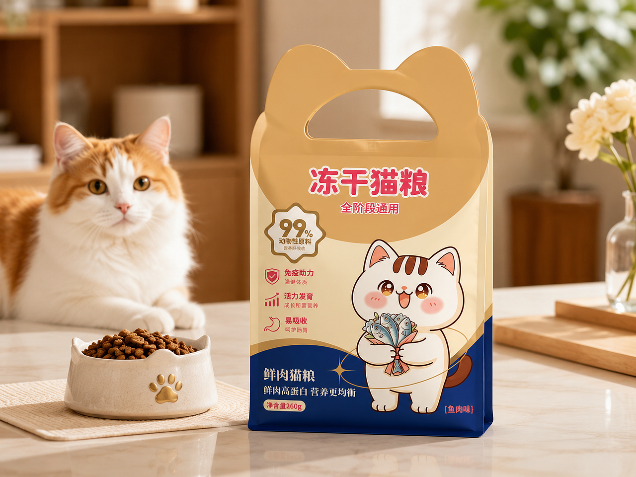 猫粮包装设计(图ZNDEwMDEyNDMy) - 包装 - 站酷设计师小乔设计师原创素材 - 站酷ZCOOL