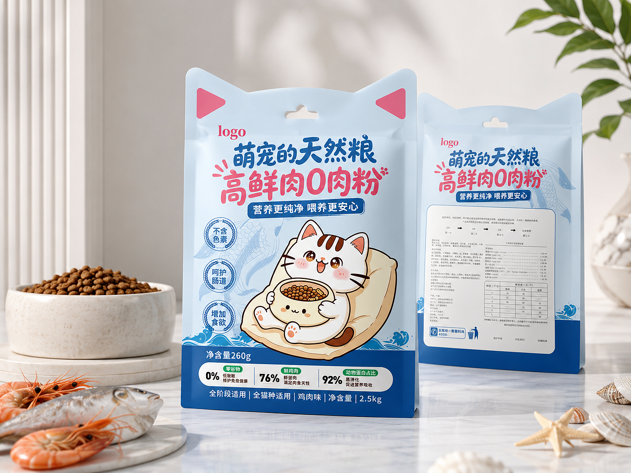 猫粮包装设计(图ZNDEwMDEyNDI0) - 包装 - 站酷设计师小乔设计师原创素材 - 站酷ZCOOL
