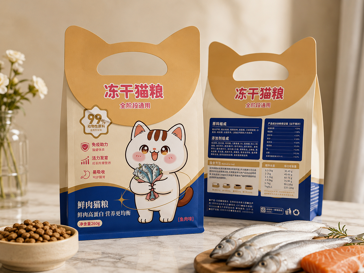 猫粮包装设计(图ZNDEwMDEyNDM2) - 包装 - 站酷设计师小乔设计师原创素材 - 站酷ZCOOL