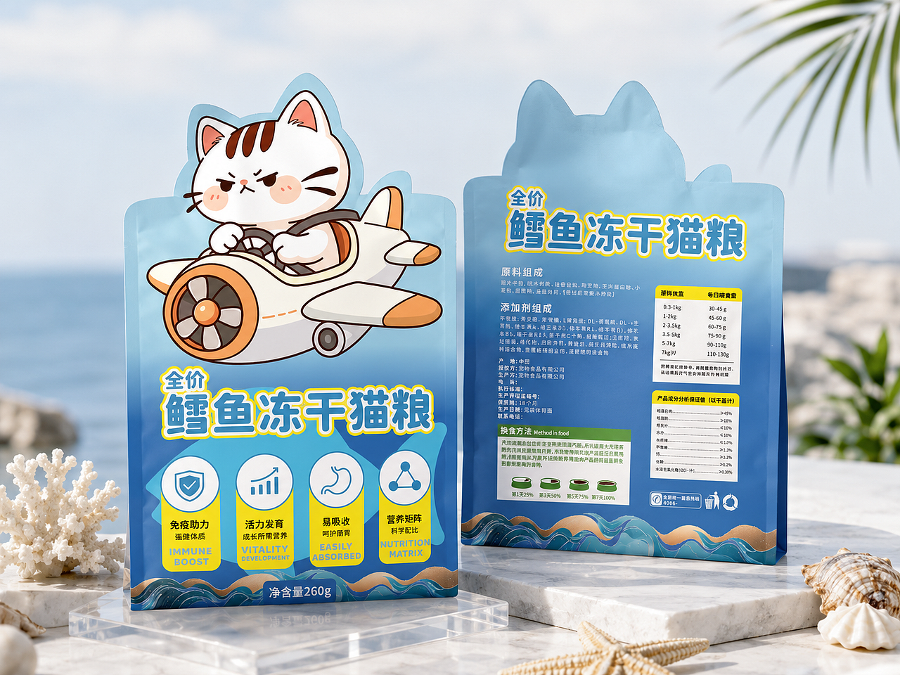 猫粮包装设计(图ZNDEwMDEyNDY0) - 包装 - 站酷设计师小乔设计师原创素材 - 站酷ZCOOL