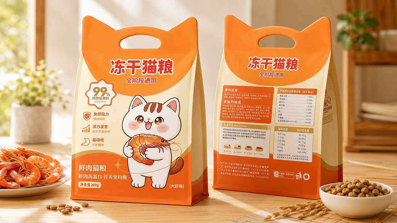 猫粮包装设计(图ZNDEwMDEyNDUy) - 包装 - 站酷设计师小乔设计师原创素材 - 站酷ZCOOL