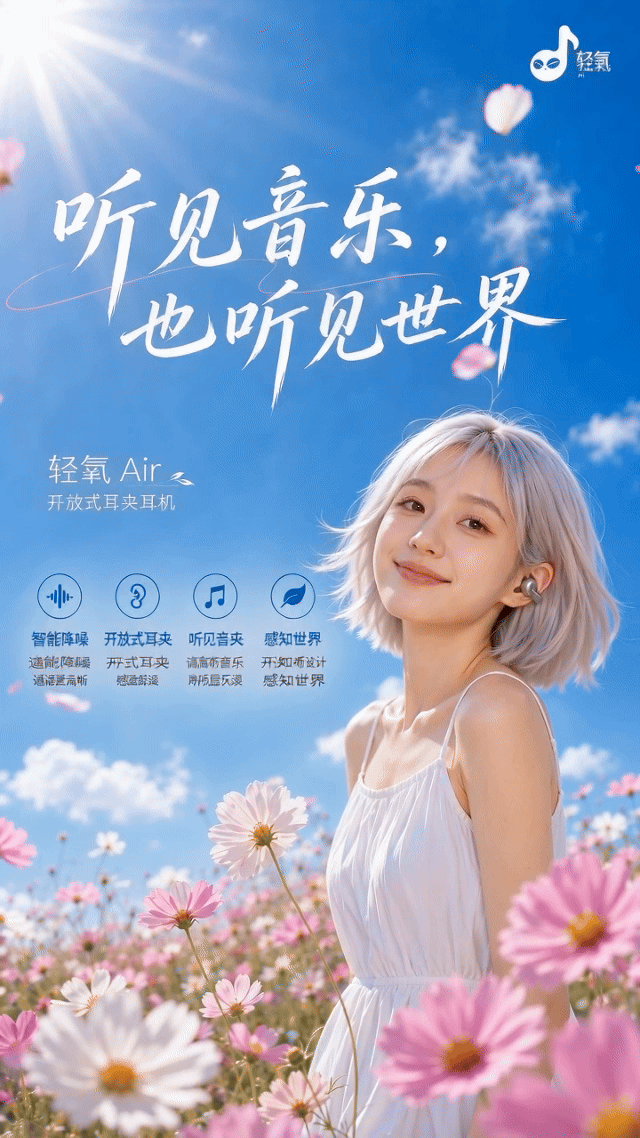 《听见风的形状》| 轻氧Air开放式耳夹耳机TVC广告(图ZNDEwMDI1NzA4) - AI作品 - 站酷设计师sinn_原创素材 - 站酷ZCOOL