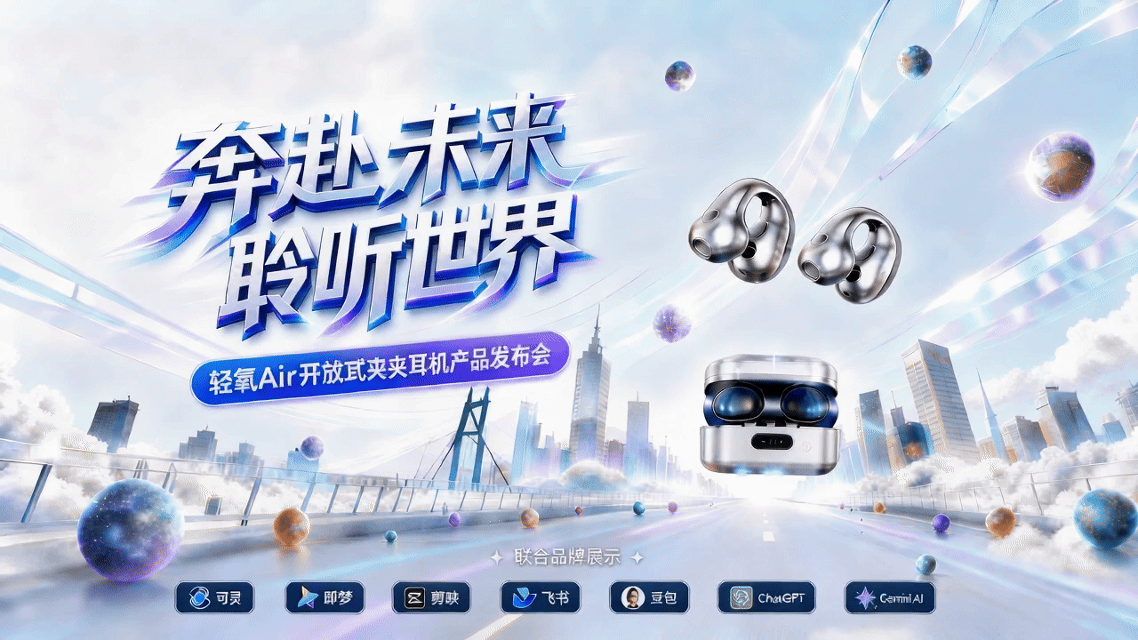 轻氧 Air | AIGC 全链路开放式耳机品牌全案设计(图ZNDEwMDM3MjU2) - 品牌 - 站酷设计师元创数影原创素材 - 站酷ZCOOL