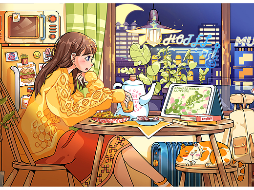 近一段时间画的偏二次元插画