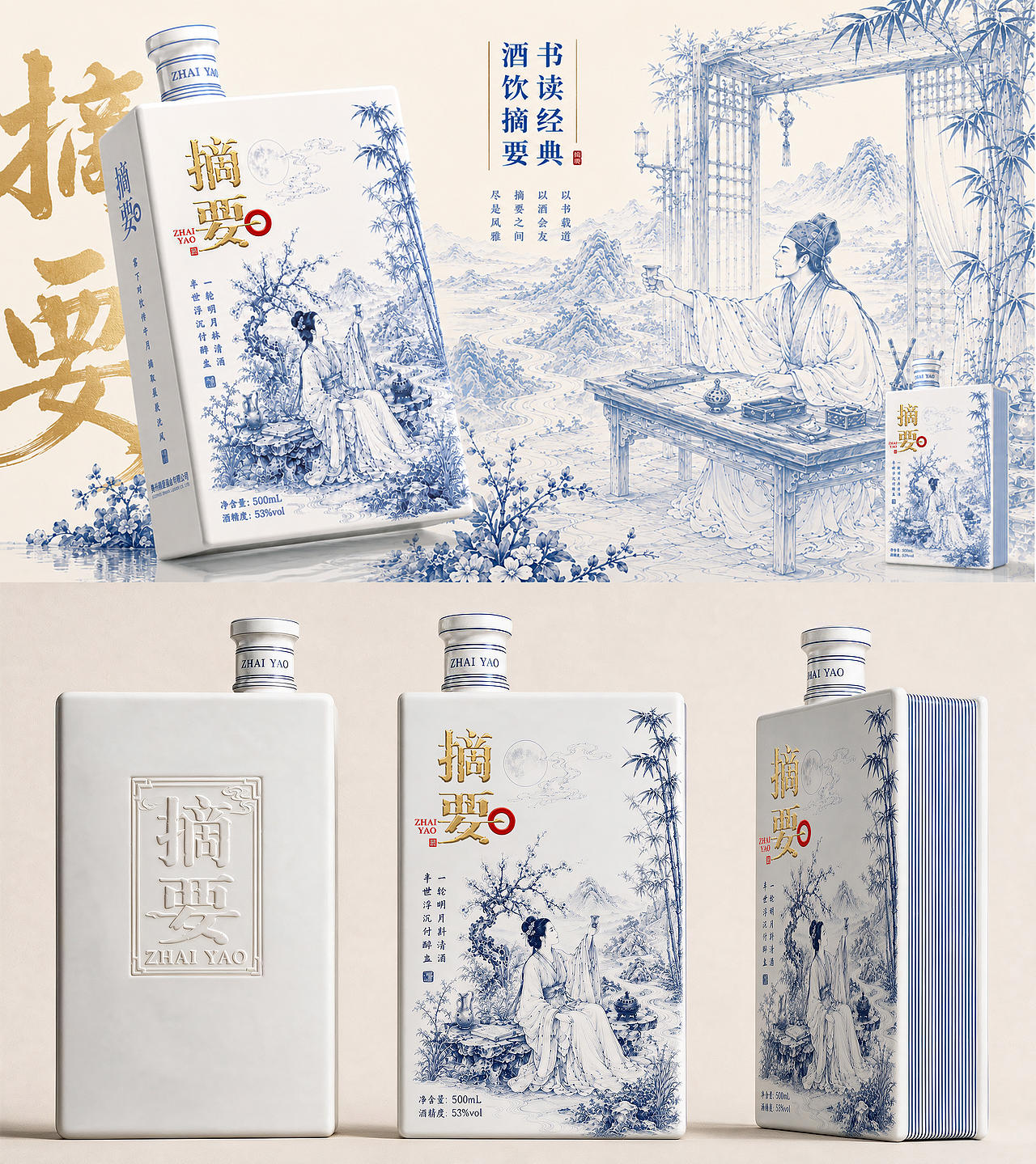 摘要・青花四雅（图ZNDEwMDQ5Mjk2） - 产品 - 站酷设计师davidgoggins原创素材 - 站酷ZCOOL