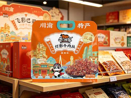 【牛门世家灯影牛肉丝】爆款包装设计
