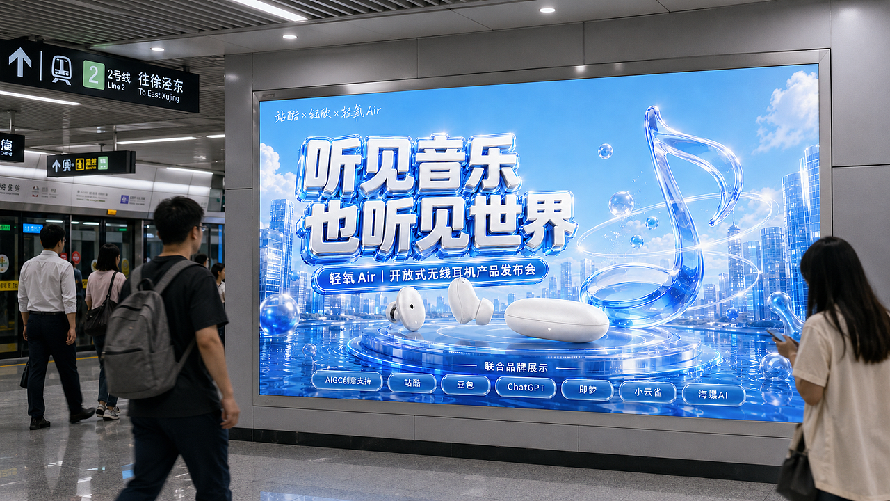 听见音乐,也听见世界|轻氧 Air 品牌视觉全案(图ZNDEwMDU3NzQw) - AI作品 - 站酷设计师钰欣1原创素材 - 站酷ZCOOL
