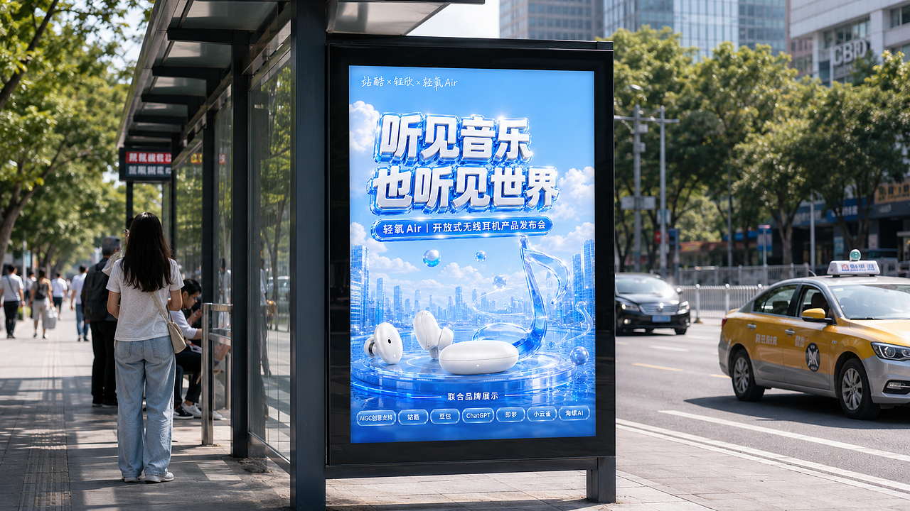 听见音乐,也听见世界|轻氧 Air 品牌视觉全案(图ZNDEwMDU3NzY0) - AI作品 - 站酷设计师钰欣1原创素材 - 站酷ZCOOL