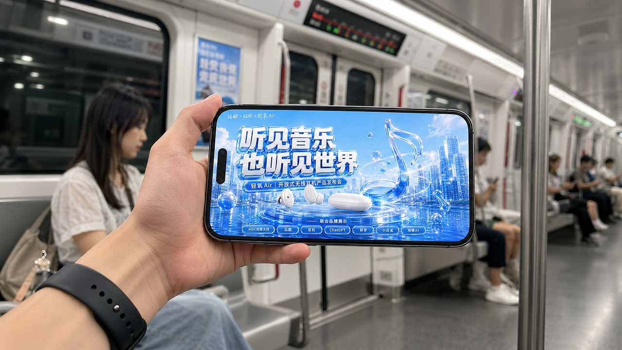 听见音乐,也听见世界|轻氧 Air 品牌视觉全案(图ZNDEwMDU3Nzc2) - AI作品 - 站酷设计师钰欣1原创素材 - 站酷ZCOOL