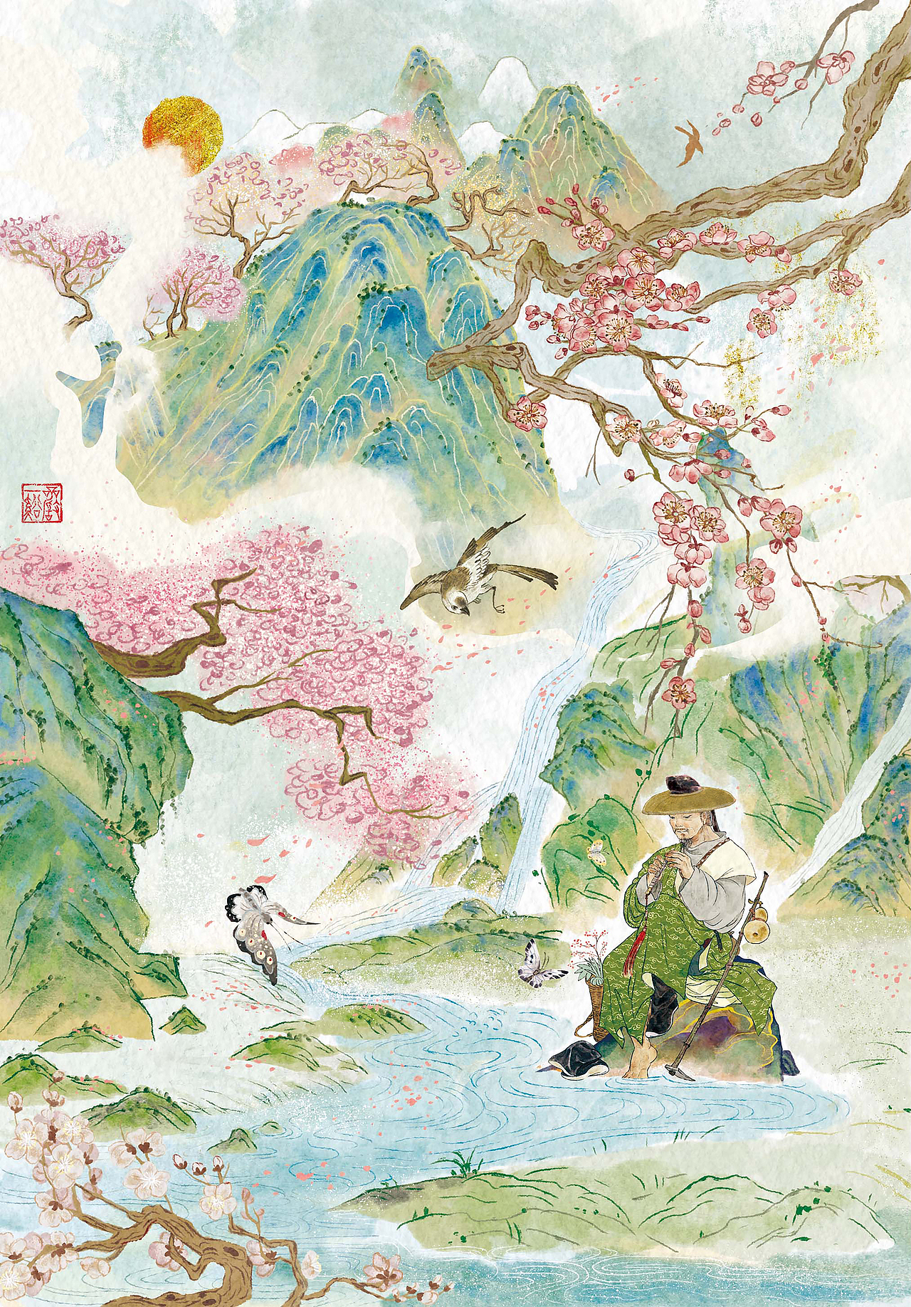 🖌️ 执笔绘丹青,赴一场穿越时空的大唐诗梦之约 ✨(图ZNDEwMDg3NDI4) - 绘本 - 站酷设计师月光下的懒猫一溪原创素材 - 站酷ZCOOL