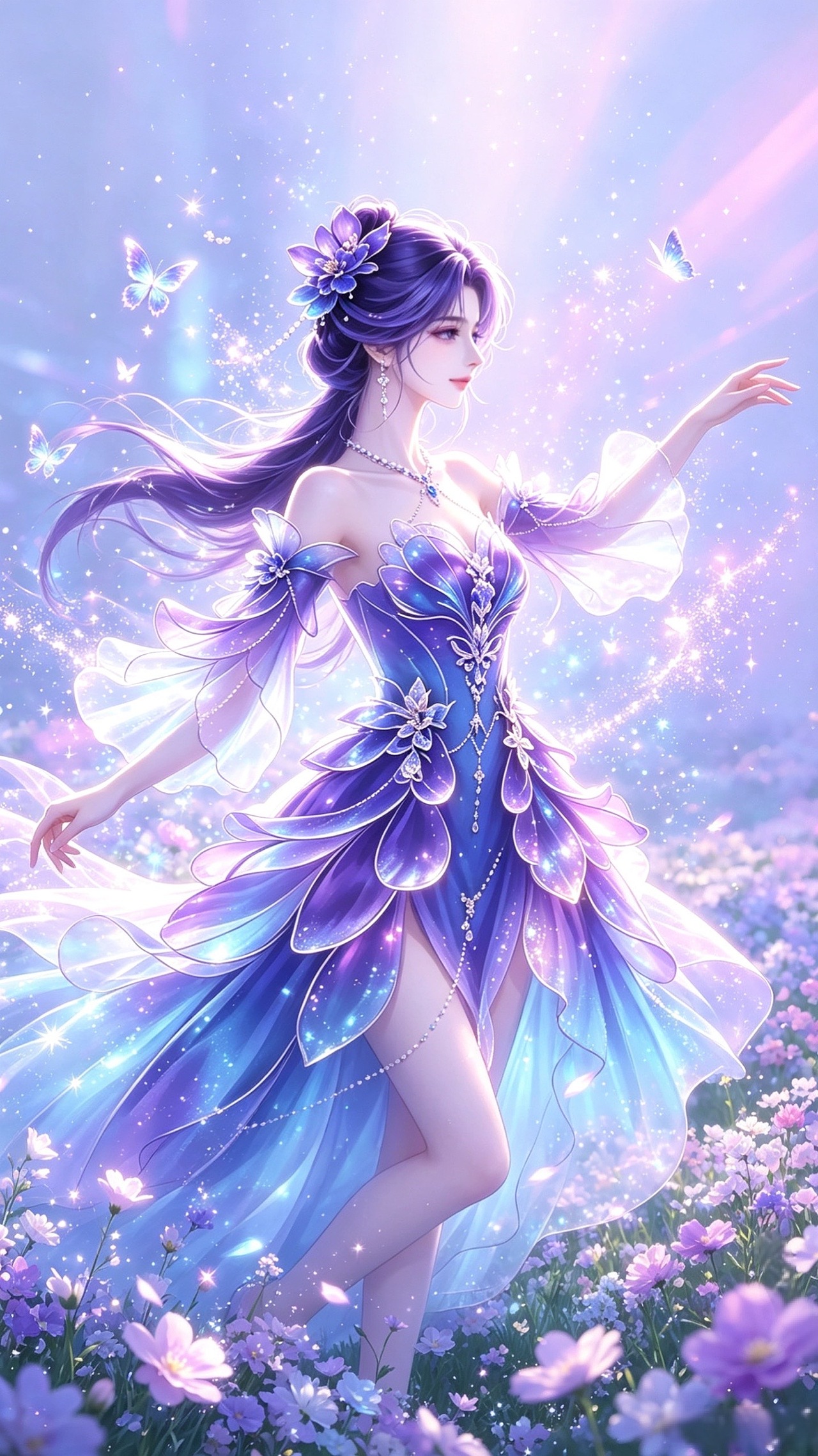 知予华裳｜沧澜秘境·剧情分镜：紫藤花开（图ZNDEwMTA4Mzcy） - 商业插画 - 站酷设计师FLY视觉工作室原创素材 - 站酷ZCOOL