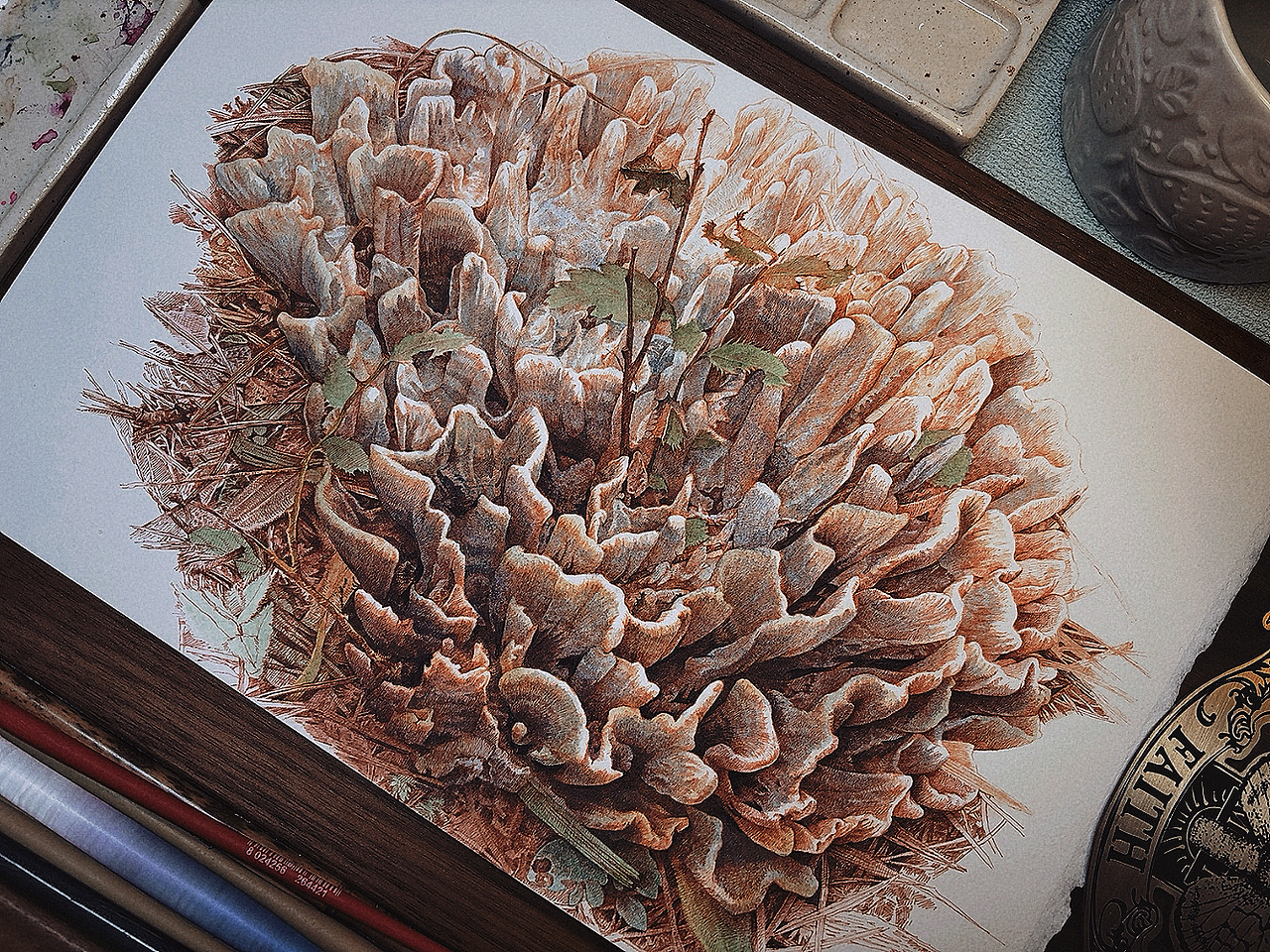 蘸水笔针管笔｜干巴菌（可食用）（图ZNDEwMTE4Mjc2） - 艺术插画 - 站酷设计师CatCastleDZ原创素材 - 站酷ZCOOL