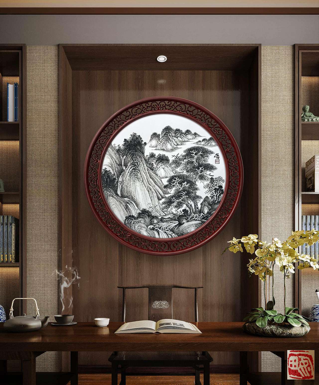 圆山墨韵(图ZNDEwMTE4NzIw) - 绘画 - 站酷设计师安田原创素材 - 站酷ZCOOL
