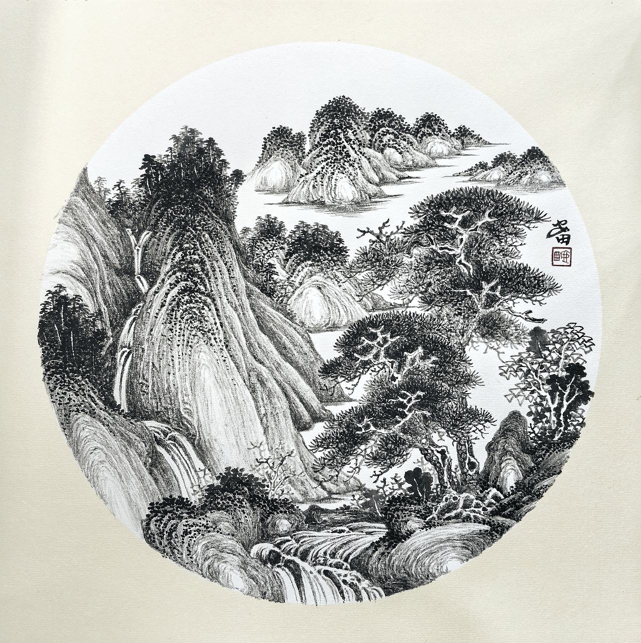 圆山墨韵(图ZNDEwMTE4Njg4) - 绘画 - 站酷设计师安田原创素材 - 站酷ZCOOL