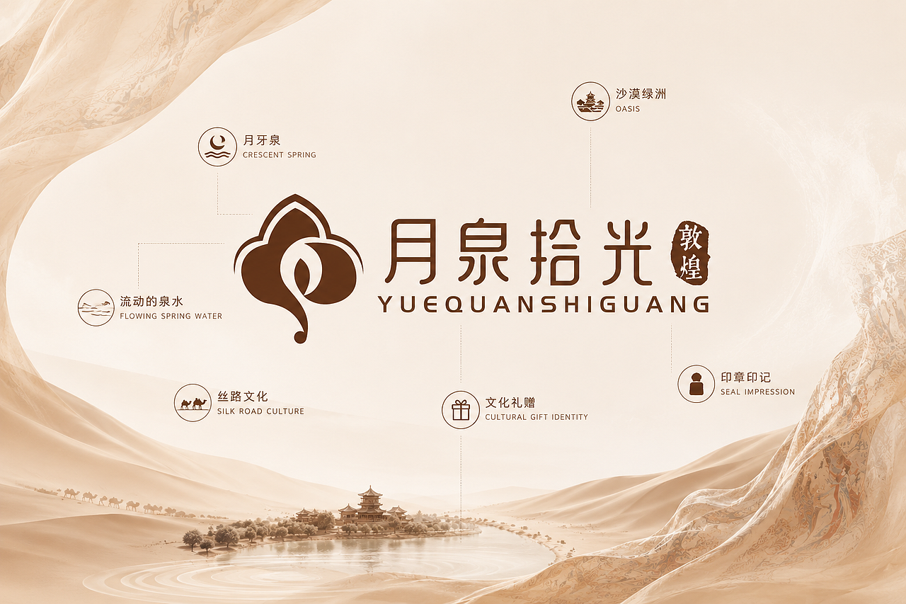月泉拾光｜把敦煌的月光，装进现代人的礼盒里（图ZNDEwMTIwNjQ0） - Logo - 站酷设计师狮动策划设计原创素材 - 站酷ZCOOL