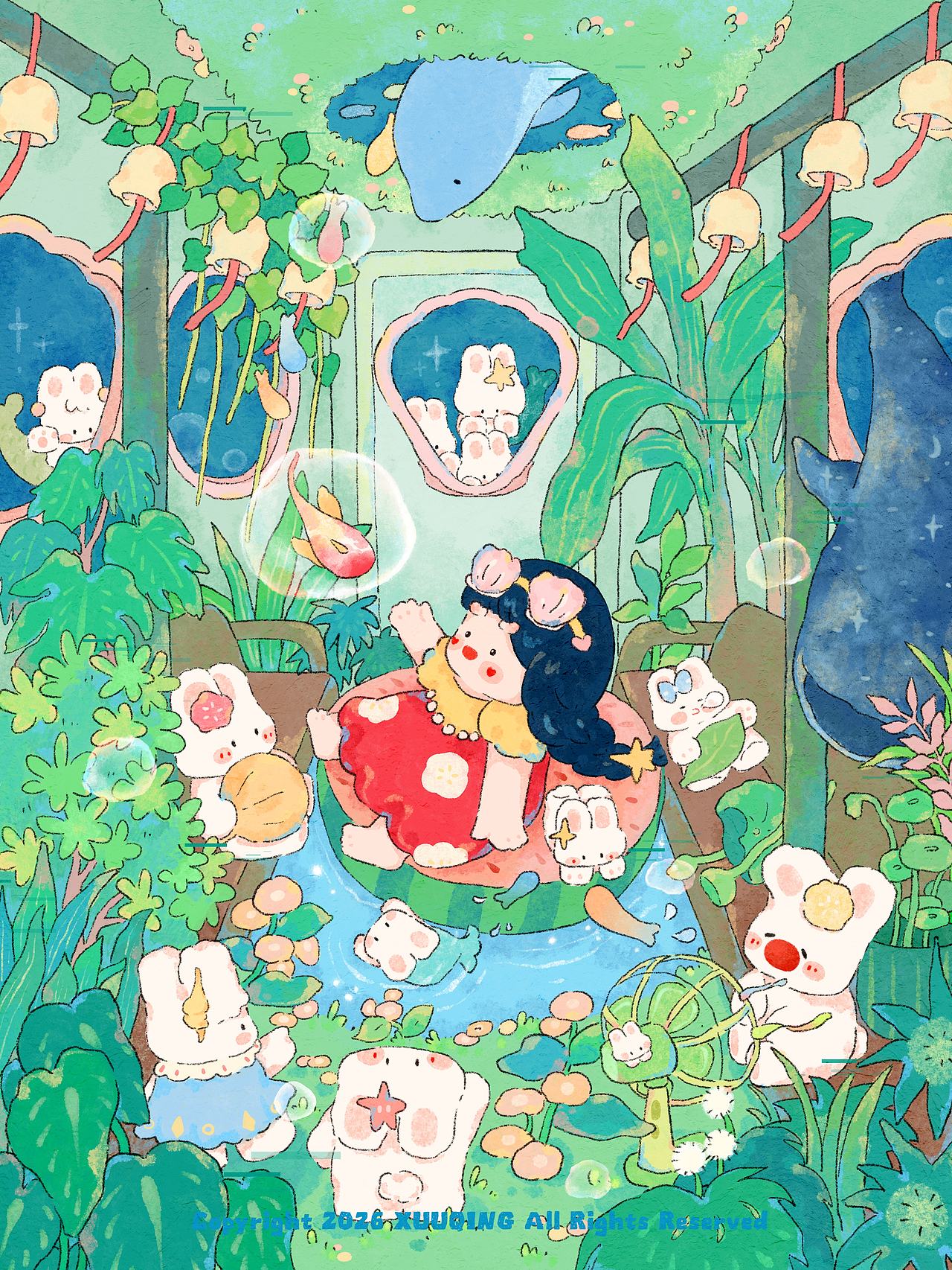 🚂列车里的四季（图ZNDEwMTMwMjI0） - 商业插画 - 站酷设计师徐徐Xuu原创素材 - 站酷ZCOOL