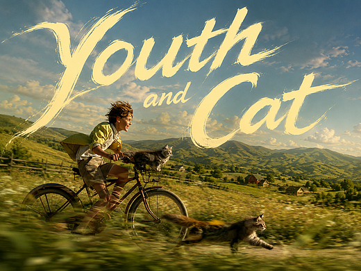 youth and cat