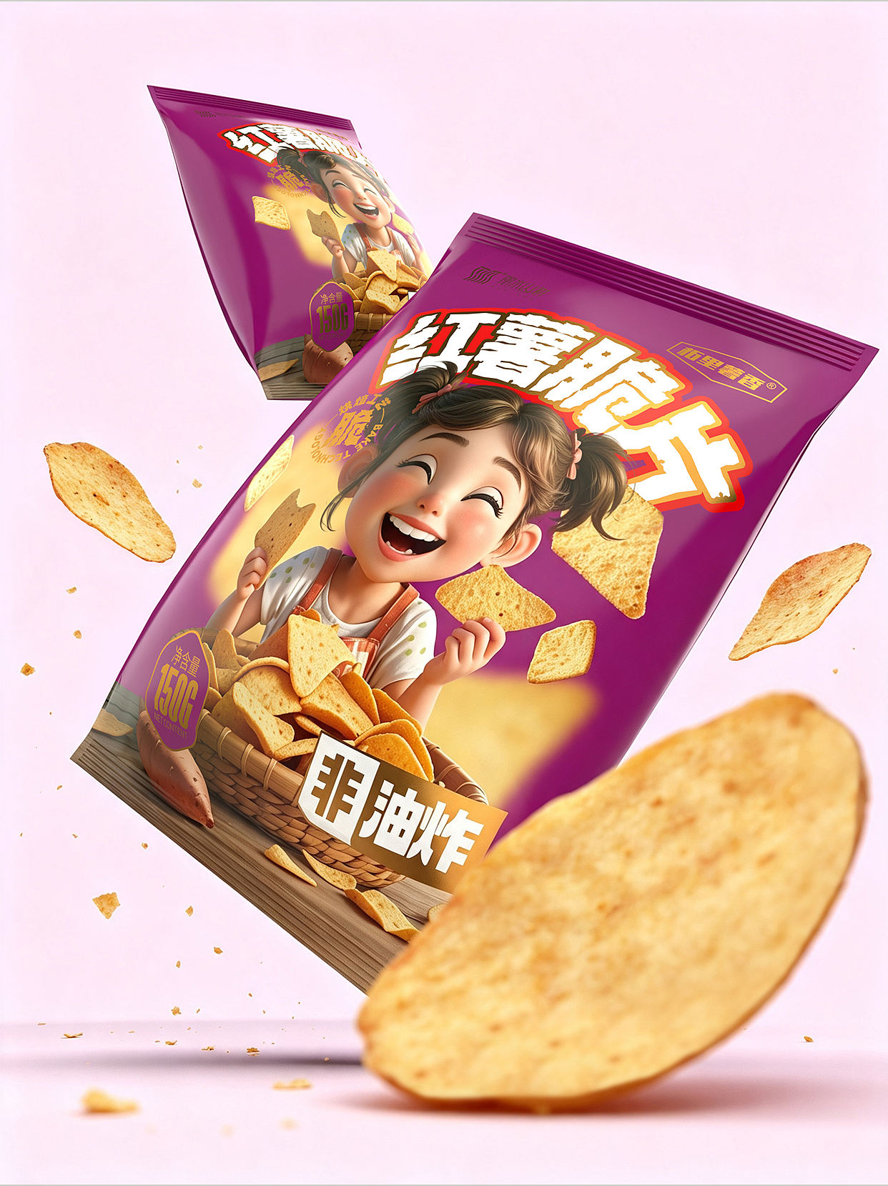 红薯脆片包装设计（图ZNDEwMTY4MDI4） - 包装 - 站酷设计师庞亚辉包装设计原创素材 - 站酷ZCOOL