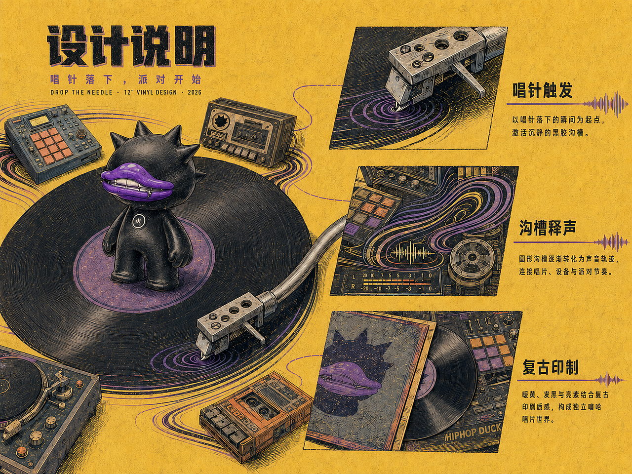 DROP THE NEEDLE｜唱针落下#MVLAND嘻哈狂欢派对（图ZNDEwMjI4NDMy） - 包装 - 站酷设计师claire099原创素材 - 站酷ZCOOL