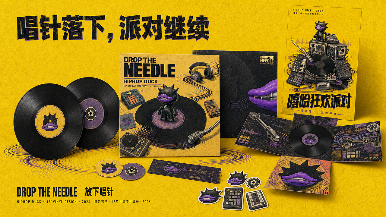 DROP THE NEEDLE｜唱针落下#MVLAND嘻哈狂欢派对（图ZNDEwMjI4NDYw） - 包装 - 站酷设计师claire099原创素材 - 站酷ZCOOL