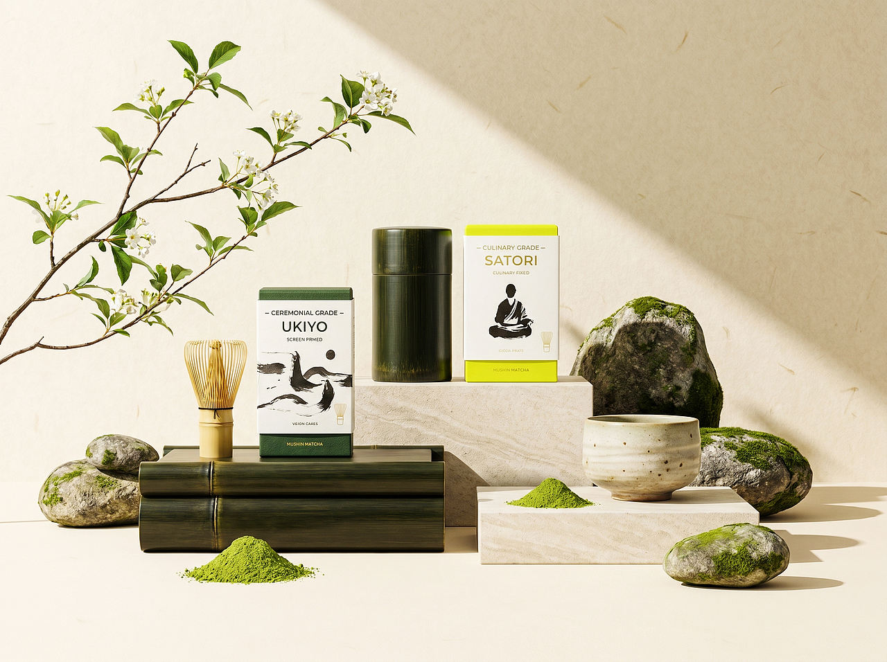 Up-Brands上游文传|MUSHIN MATCHA:一盒山水一盒禅(图ZNDEwMjYzMjA4) - 包装 - 站酷设计师上游文创品牌设计原创素材 - 站酷ZCOOL
