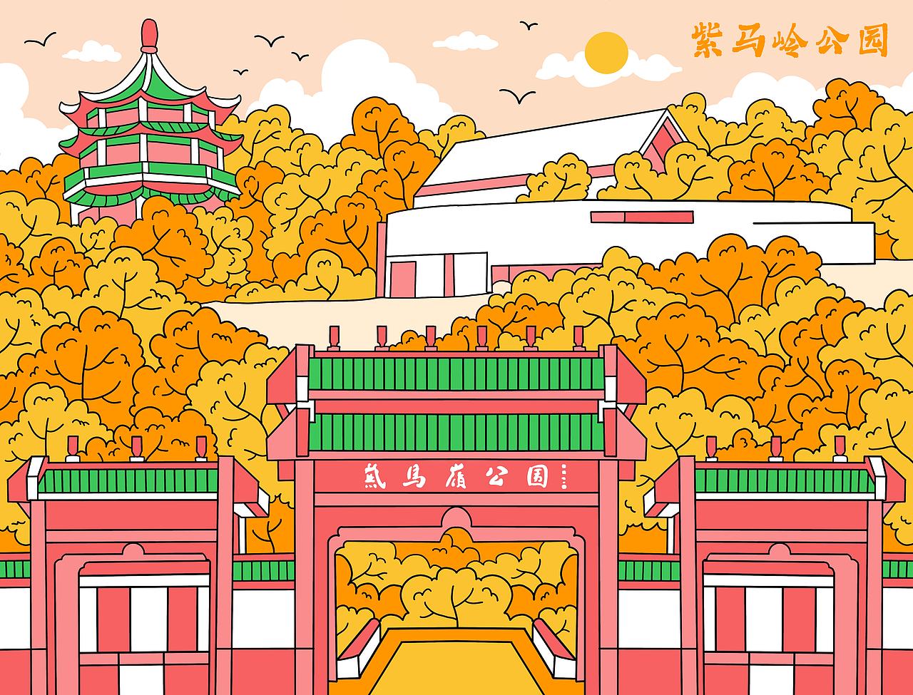 广东中山城市插画22画，套色印章插画分享。（图ZNDEwMjY2Mzg4） - 商业插画 - 站酷设计师黄胜福原创素材 - 站酷ZCOOL