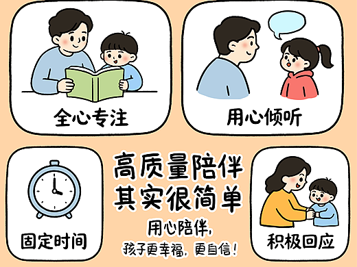 高质量陪伴其实很简单海报