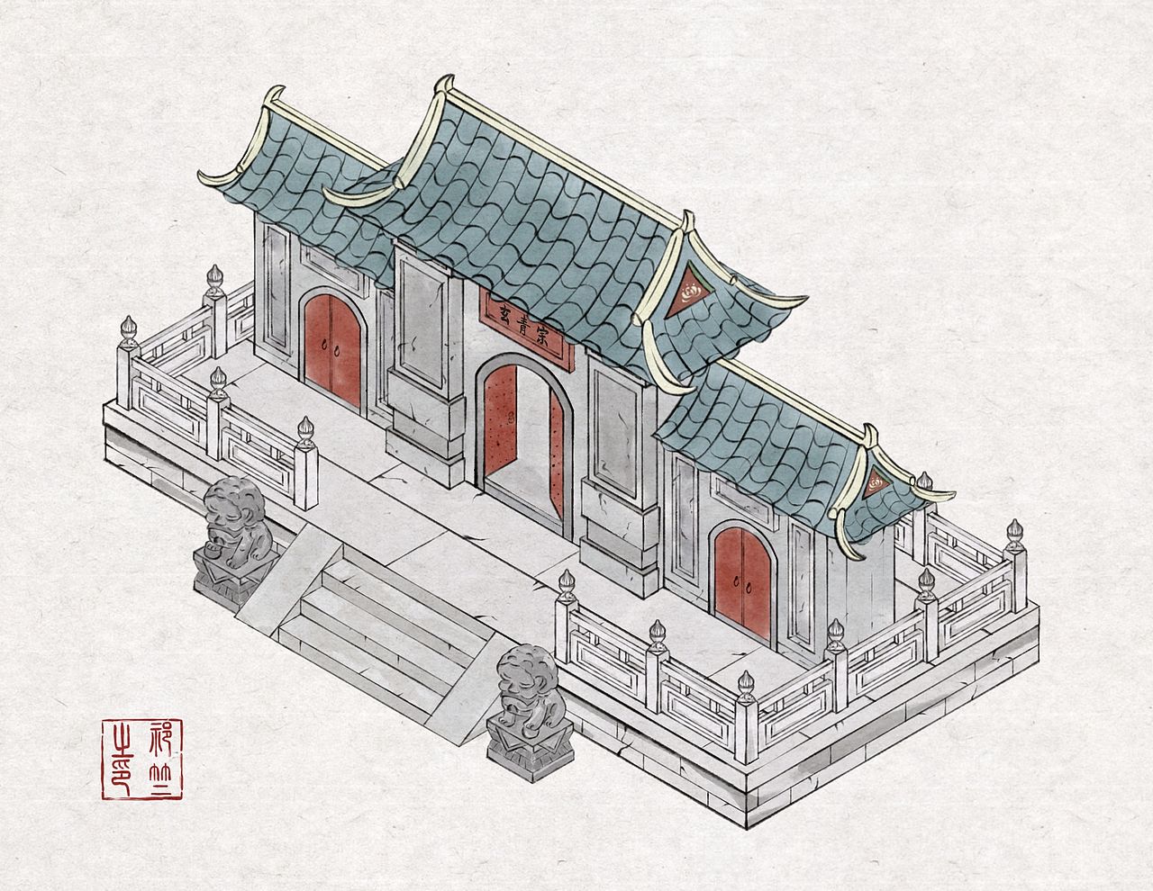 造景贴纸/玄青宗（图ZNDEwMjg3ODE2） - 商业插画 - 站酷设计师祁竺原创素材 - 站酷ZCOOL