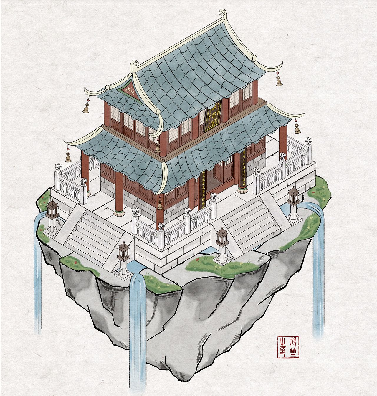 造景贴纸/玄青宗（图ZNDEwMjg3ODIw） - 商业插画 - 站酷设计师祁竺原创素材 - 站酷ZCOOL