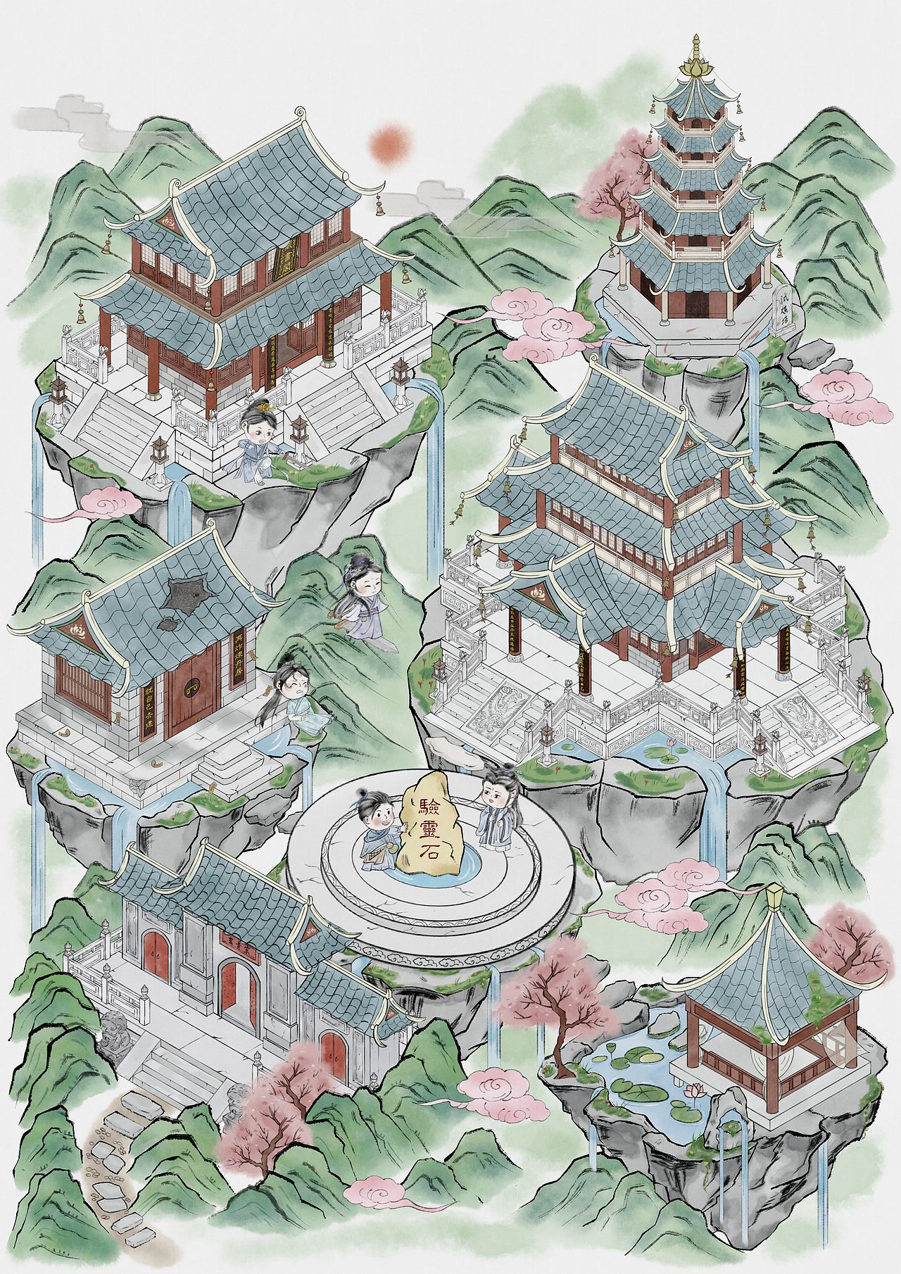 造景贴纸/玄青宗（图ZNDEwMjg3ODQ4） - 商业插画 - 站酷设计师祁竺原创素材 - 站酷ZCOOL