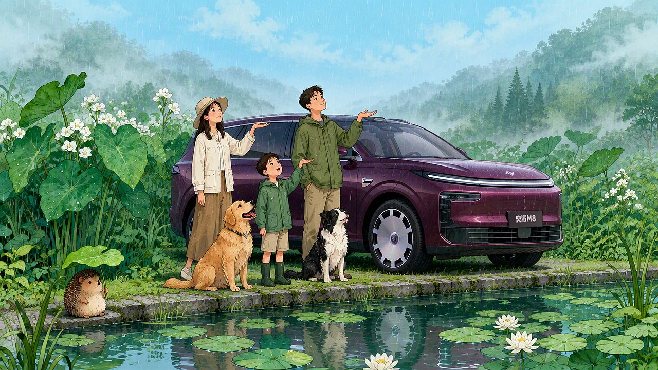 一车，山野，细雨｜解锁汽车的万般生活场景（图ZNDEwMjk3NTU2） - AI作品 - 站酷设计师酷AI设计原创素材 - 站酷ZCOOL
