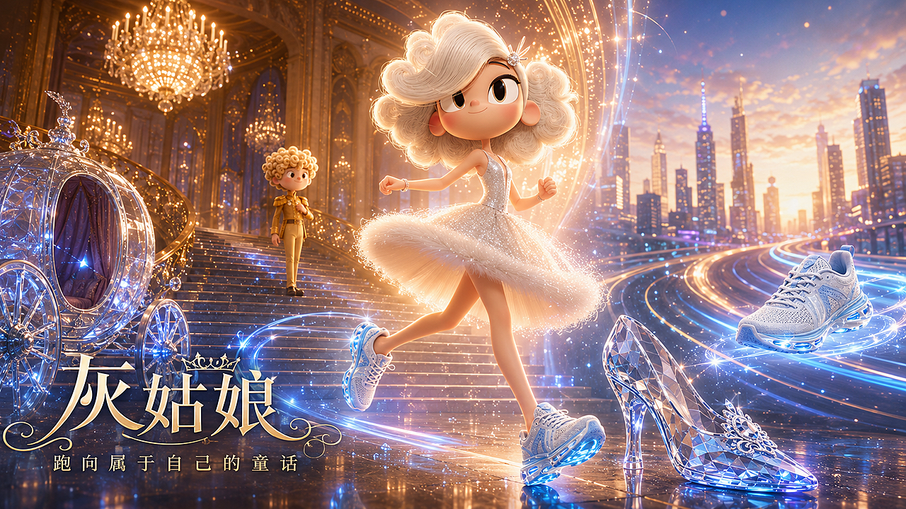 《灰姑娘:跑向新童话》丨 AIGC动画广告(图ZNDEwMzI3NTUy) - AI作品 - 站酷设计师子言sunshine原创素材 - 站酷ZCOOL
