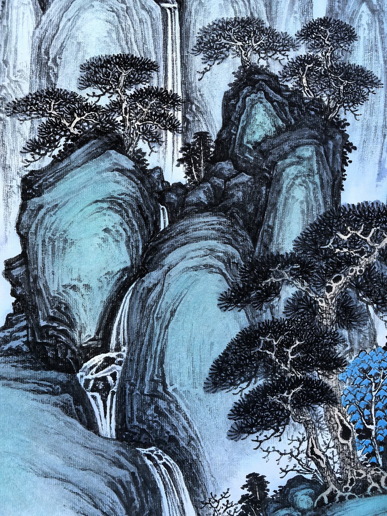 松风飞瀑(图ZNDEwMzQ2OTk2) - 绘画 - 站酷设计师安田原创素材 - 站酷ZCOOL