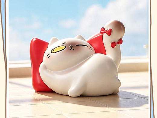 小猫咪创意盲盒摆件详情页