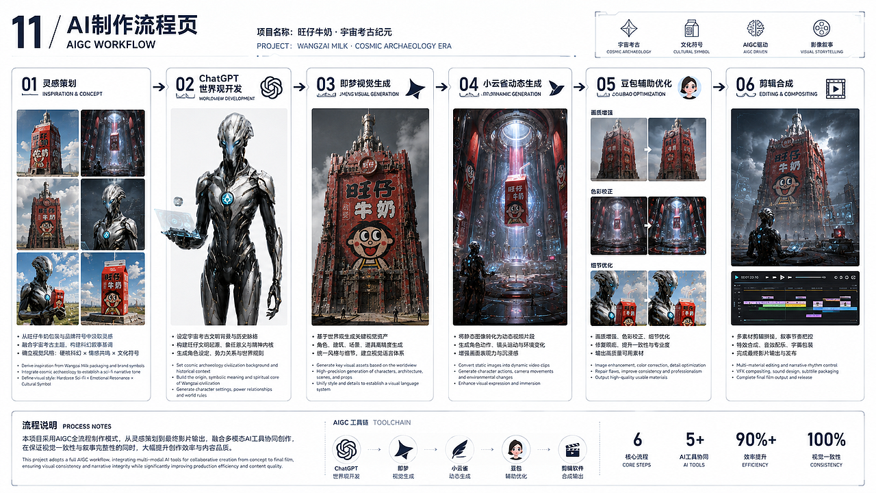 旺仔牛奶 × AIGC｜未来文明中的童年记忆（图ZNDEwMzYxOTU2） - AI作品 - 站酷设计师钰欣1原创素材 - 站酷ZCOOL