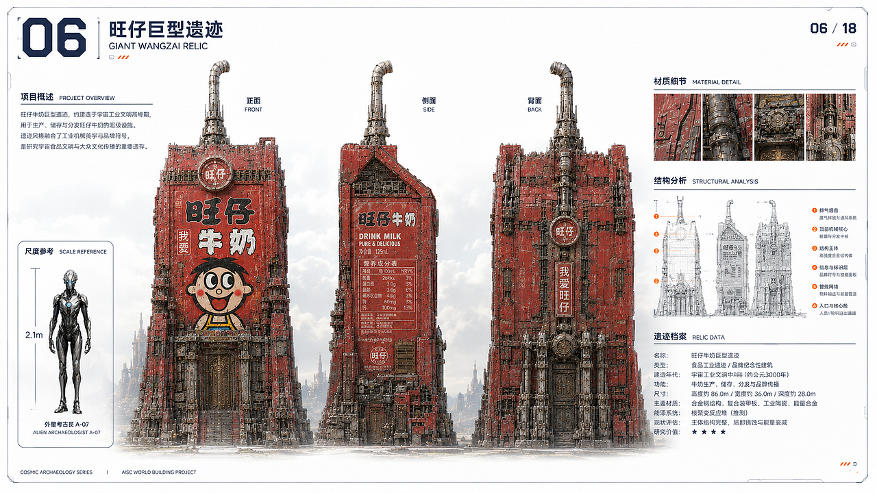 旺仔牛奶 × AIGC｜未来文明中的童年记忆（图ZNDEwMzYxOTQw） - AI作品 - 站酷设计师钰欣1原创素材 - 站酷ZCOOL