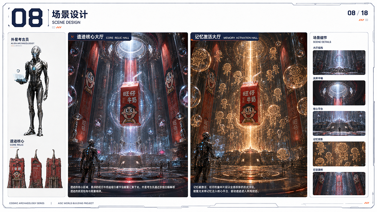 旺仔牛奶 × AIGC｜未来文明中的童年记忆（图ZNDEwMzYxOTQ4） - AI作品 - 站酷设计师钰欣1原创素材 - 站酷ZCOOL