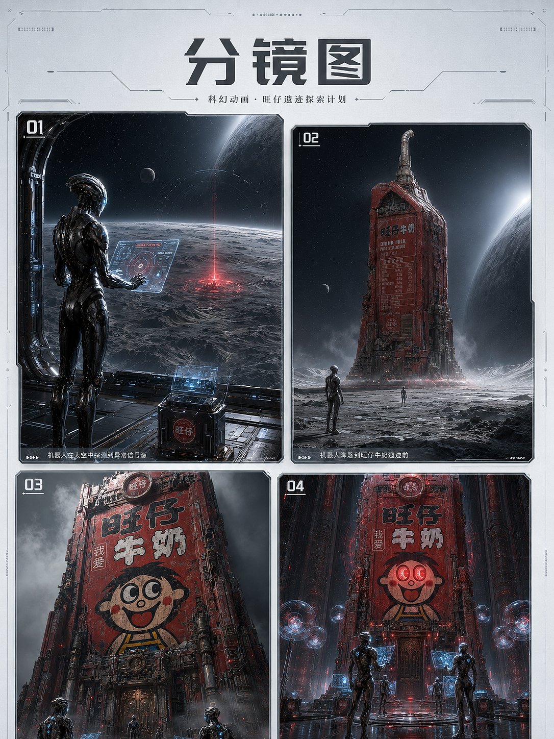 旺仔牛奶 × AIGC｜未来文明中的童年记忆（图ZNDEwMzYyMjgw） - AI作品 - 站酷设计师钰欣1原创素材 - 站酷ZCOOL