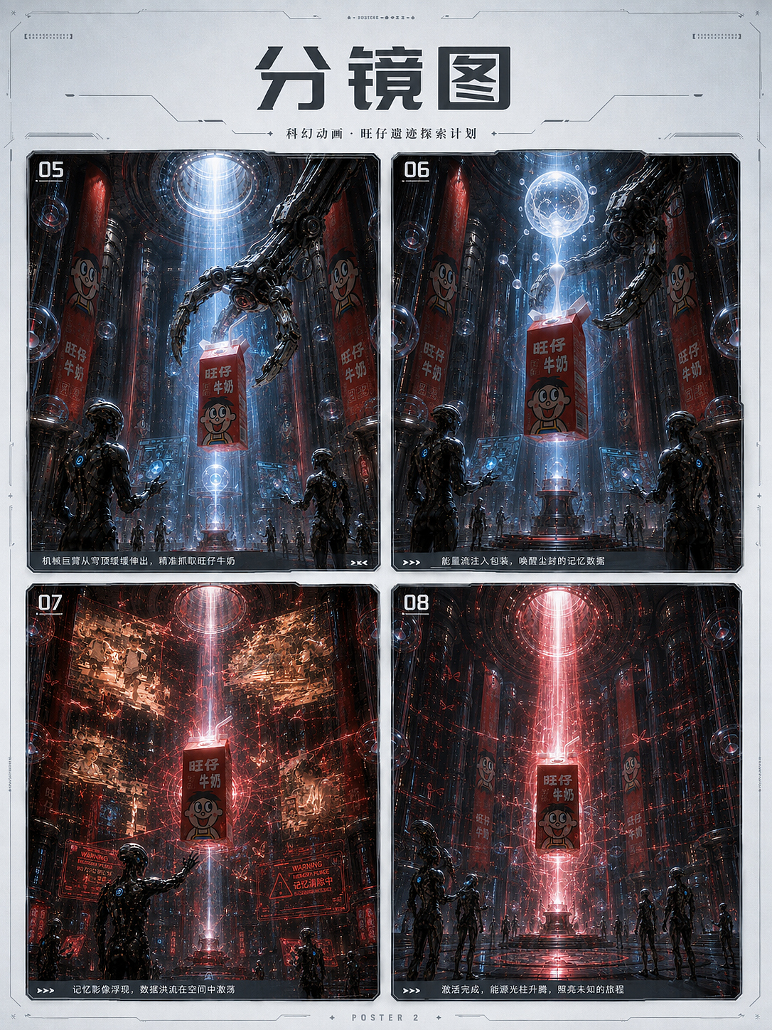 旺仔牛奶 × AIGC｜未来文明中的童年记忆（图ZNDEwMzYyMjA4） - AI作品 - 站酷设计师钰欣1原创素材 - 站酷ZCOOL