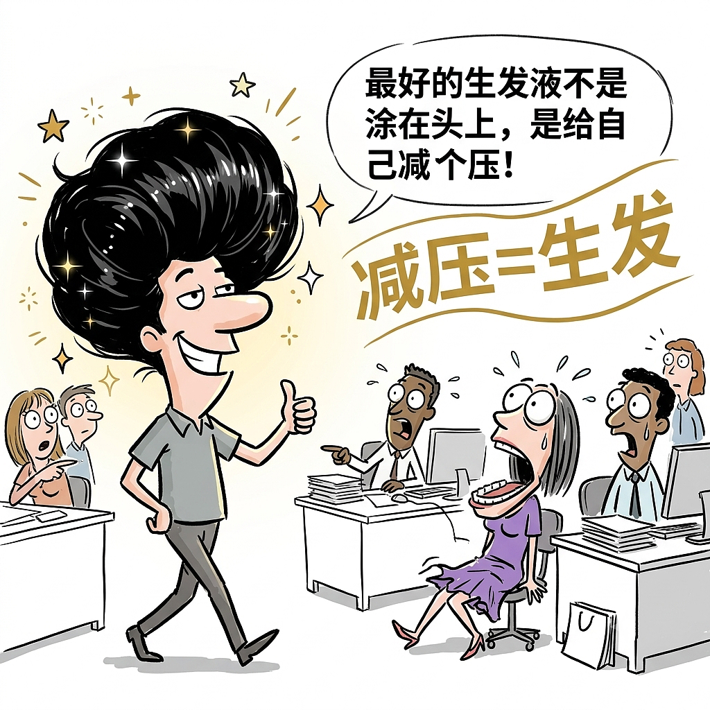 哈佛实锤:你的头发不是掉的,是被压力"睡"掉的(图ZNDEwMzY2MjQ0) - 中/长篇漫画 - 站酷设计师huashuoshi原创素材 - 站酷ZCOOL