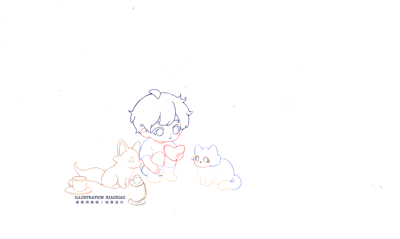 【板绘】《萤火之森》（图ZNDEwMzY2NzIw） - 艺术插画 - 站酷设计师插画师晓晓原创素材 - 站酷ZCOOL