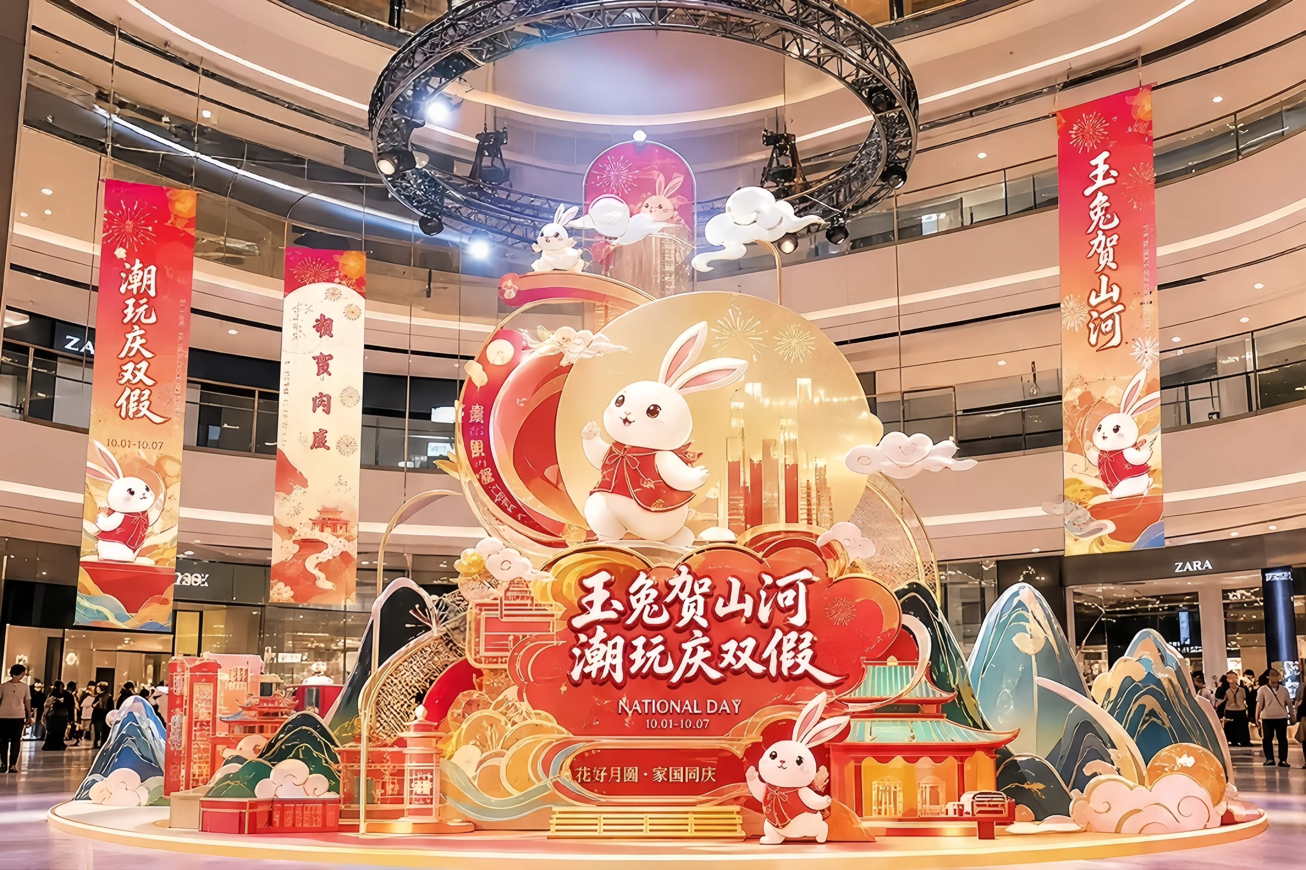 商圈双节场景构建：肇庆商场中秋国庆美陈氛围设计公司选型方法（图ZMTU3NzQyMDQ=） - 观点 - 站酷设计师先锋策划设计汇原创素材 - 站酷ZCOOL