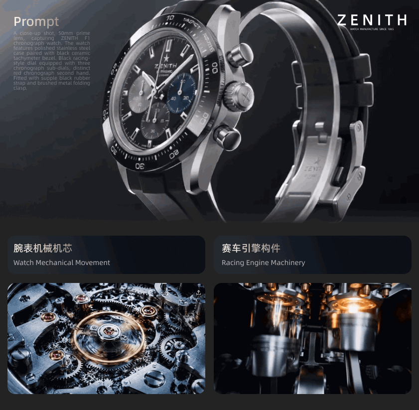 真力时-高端手表TVC丨AIGC新媒体视频丨向量设计（图ZNDEwMzc1NTc2） - AI作品 - 站酷设计师武汉向量设计原创素材 - 站酷ZCOOL